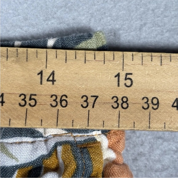 C & C California Mini Skirt Women's Medium Floral Tropical Hawaiian 100% Linen - Picture 2 of 8